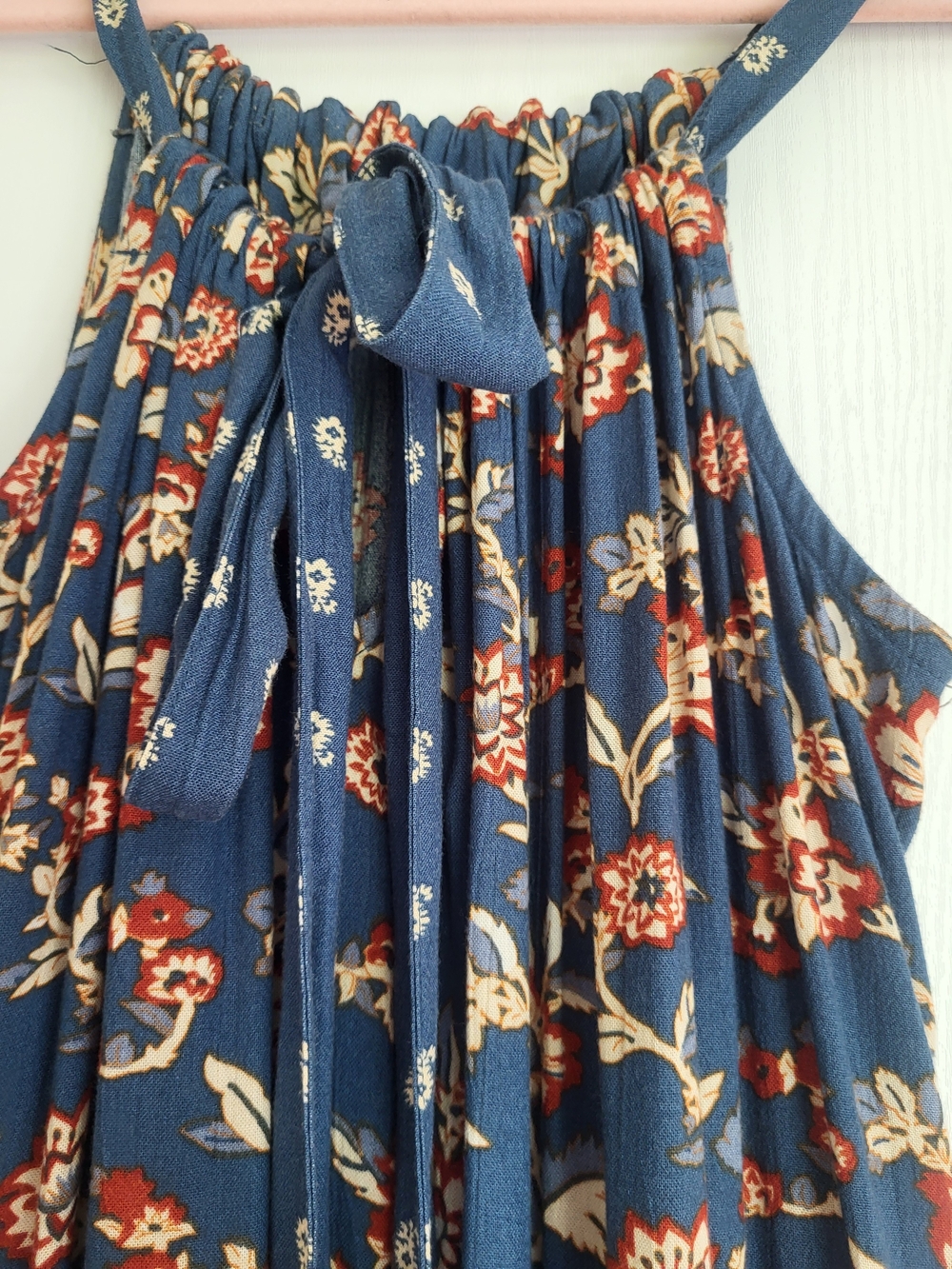 Wonderly Navy Floral Boho Tiered Maxi Dress - Picture 6 of 7
